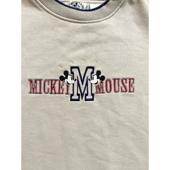 VINTAGE Mickey & Co Disney Sweatshirt Crewneck  Embroidered Graphic Sz L  Large - Picture 4 of 15